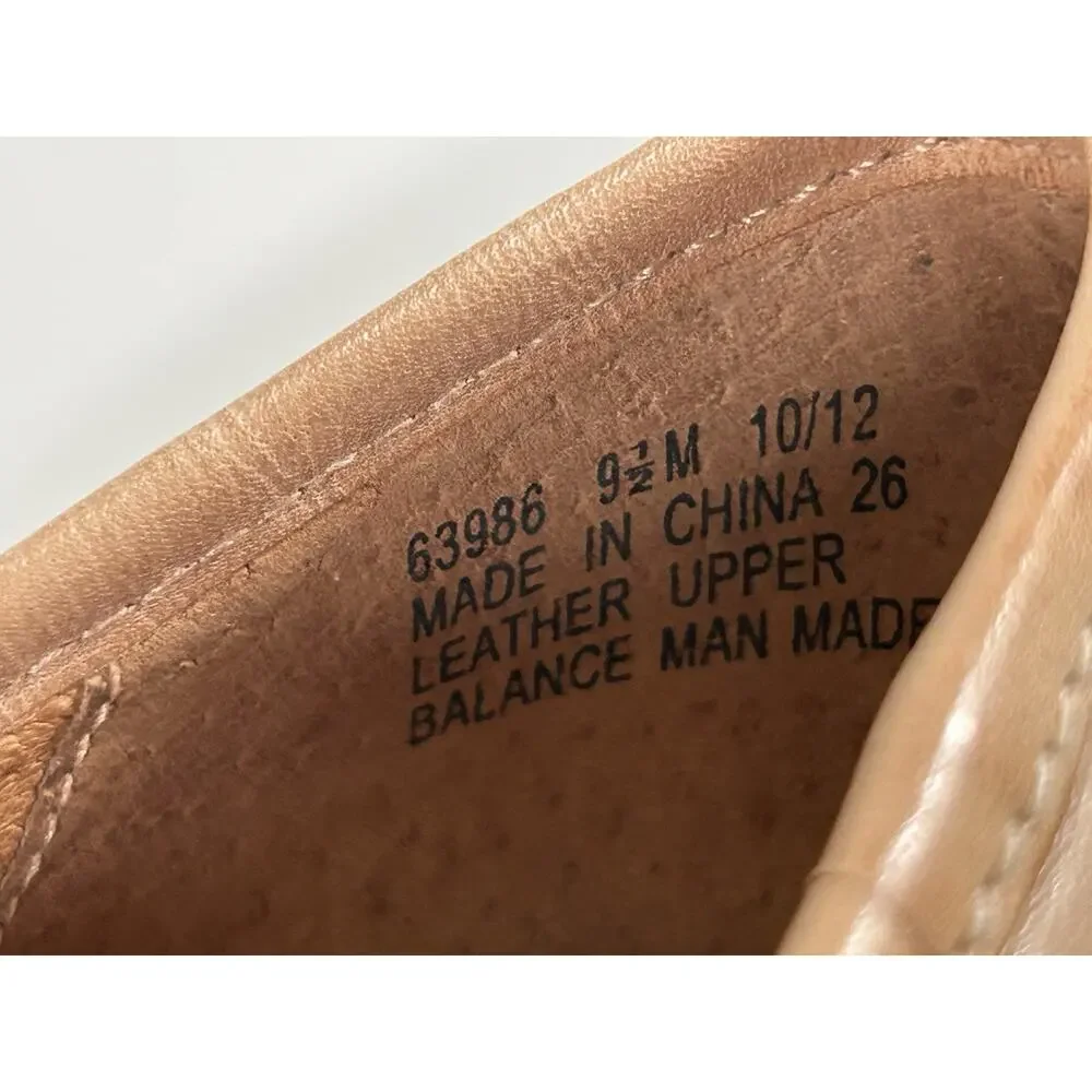 Clarks Artisan Women's Tan Leather Wedge Pumps Buckle Laser Cut 63986 Size 9.5M